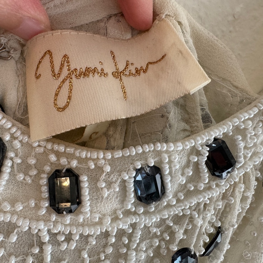 NWOT READ RARE Anthropologie Beaded Composition Top by Yumi Kim S - Picture 10 of 12